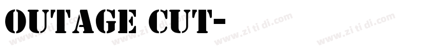 Outage Cut字体转换